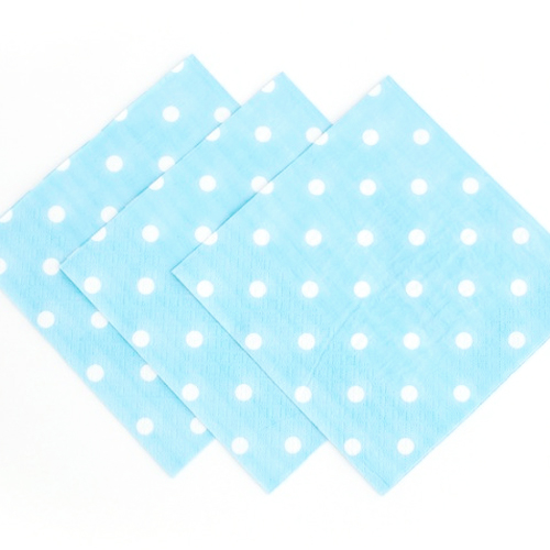 Polka Light Blue Napkins